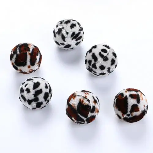 Random Color 5Pcs Kitten Funny Zebra-stripe Leopard Ball Play Toy Teaser Interactive Pet - Color: Random Color