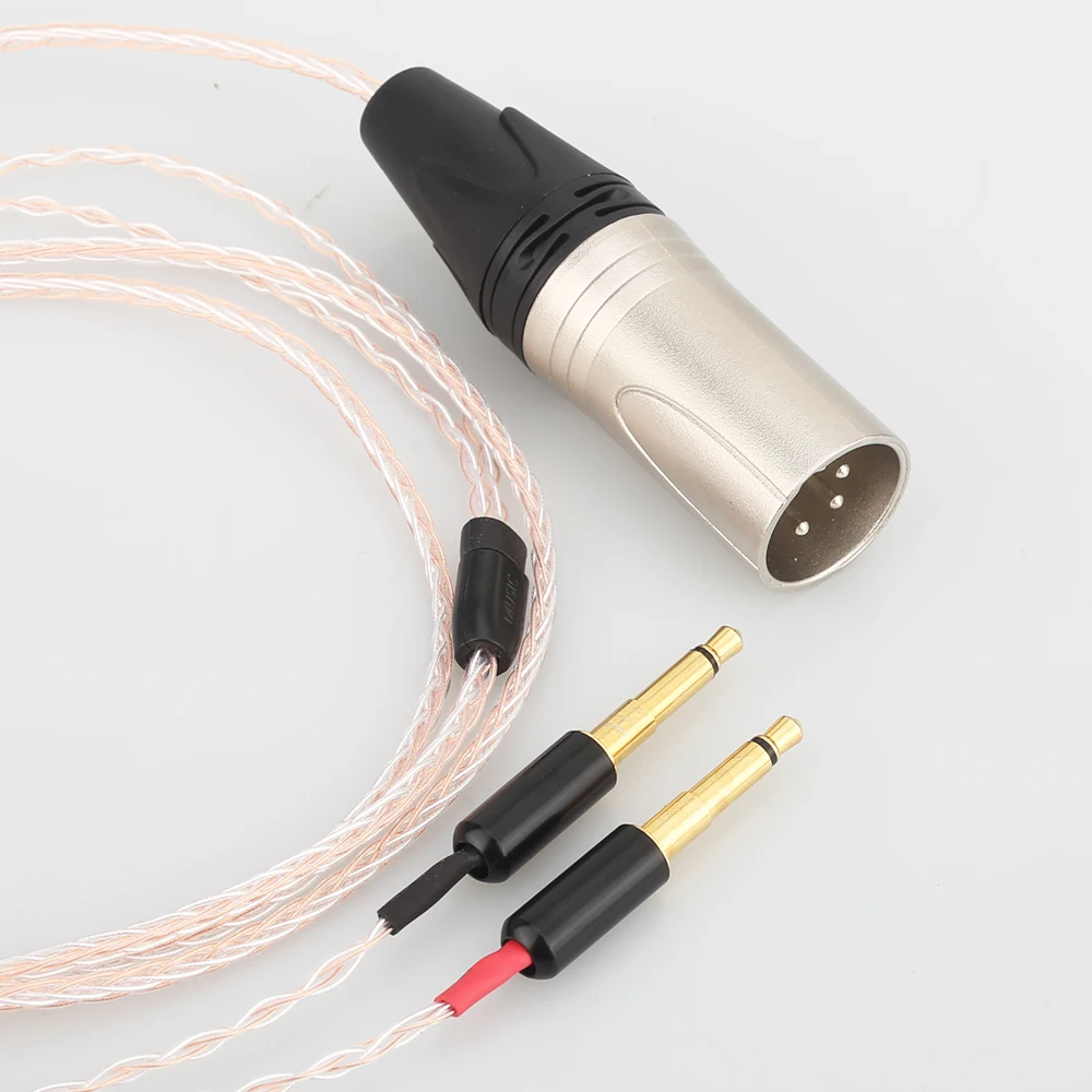 Audiocrast 8cores Headphones Cable with 4pins XLR Male Plug For Audio Upgrade Cable For Meze 99 Classics Focal Elear Headphones