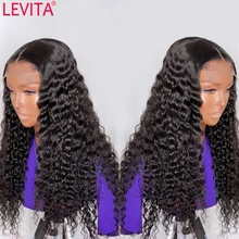 Curly Deep Wave Lace Frontal Wig Brazilian Human Hair Wig Pre Plucked Closure Wig 30 Inch Lace Frontal Human Hair Wigs For Women