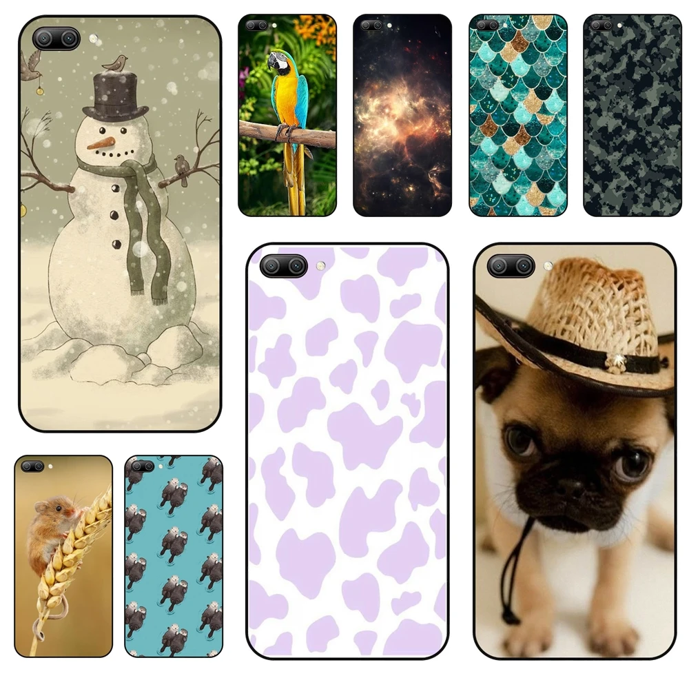 Black Etui Trend Bumper Soft For Huawei Honor 10 Case 5.84 Overstock Mobile Phone Cases Cover Hoesjes | Мобильные телефоны и