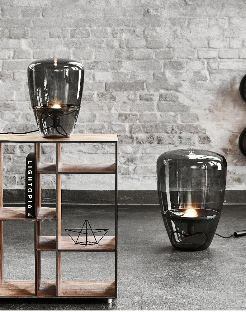 Modern Glass Table Lamp Italy Designer Table Lamps Home Deco for Bedroom Clear Glass Beside Lamp Luminaire Metal Base Desk Lamp