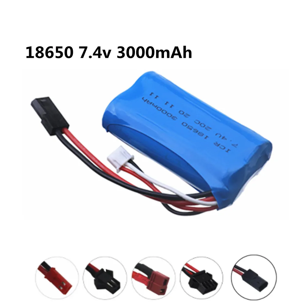 

7.4V 3000mAh 2S 18650 lipo battery For MJX T40 T40C F39 F49 T39 Syma 822 BG1518 BG1513 BG1515 BG1518 BG1513 BG1515 RC drone