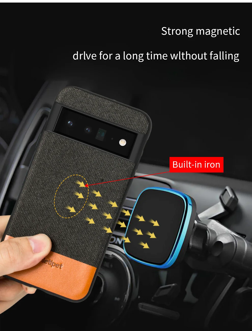 LANGSIDI Man Canvas Leather Magnetic Phone Case For Google Pixel 6 Pro 6 5 4A 5g 5A shockproof Protective Cover For Pixel 4A 5G