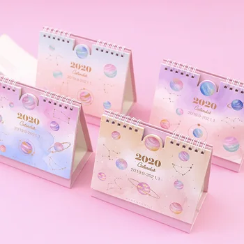 

2020 Fantasy Planet Series Desktop Calendar DIY Note Coil Calendars Daily Scheduler Table Planner 2019.09-2020.12