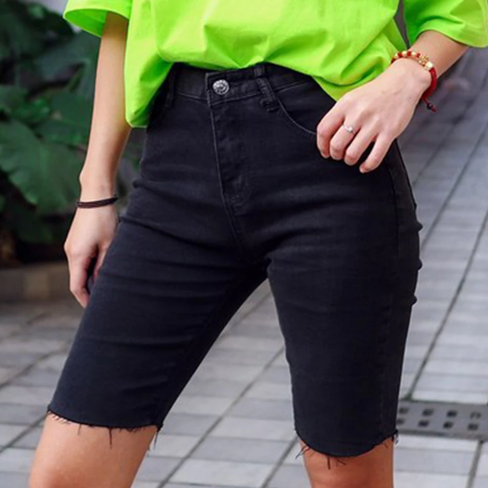 Waist Biker Shorts Jean Shorts Women 