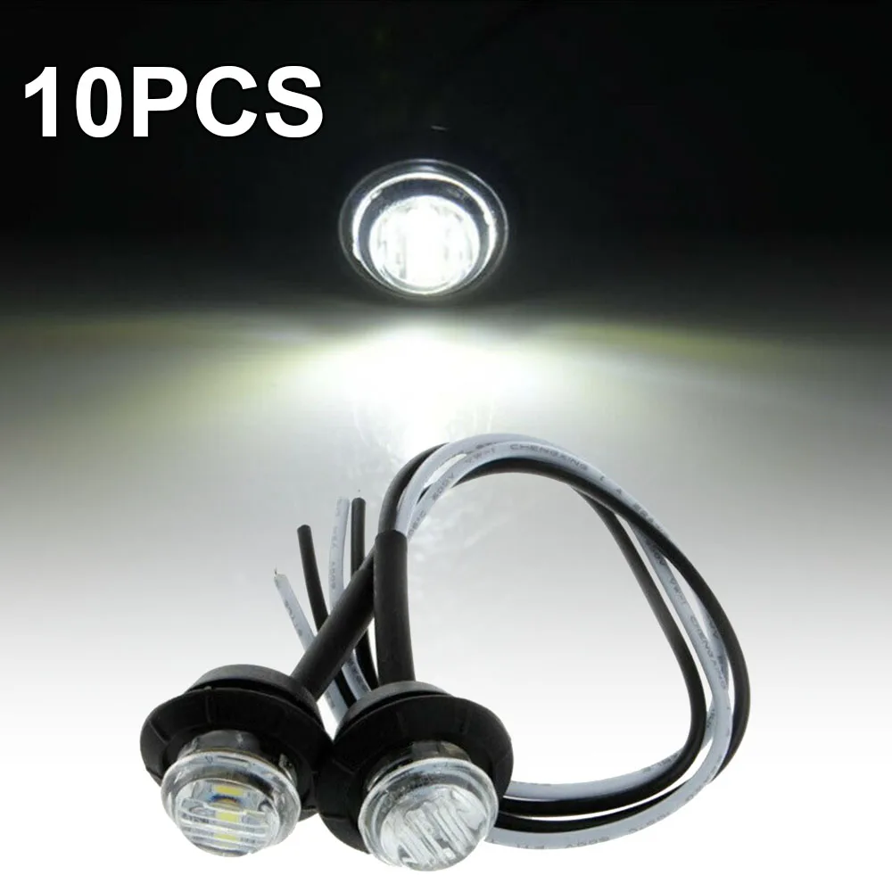 30 шт мощностью 12V для автомобилей, 3LED круглые боковые габаритные огни прицепа пуля сигнальных огней авто Запчасти набор