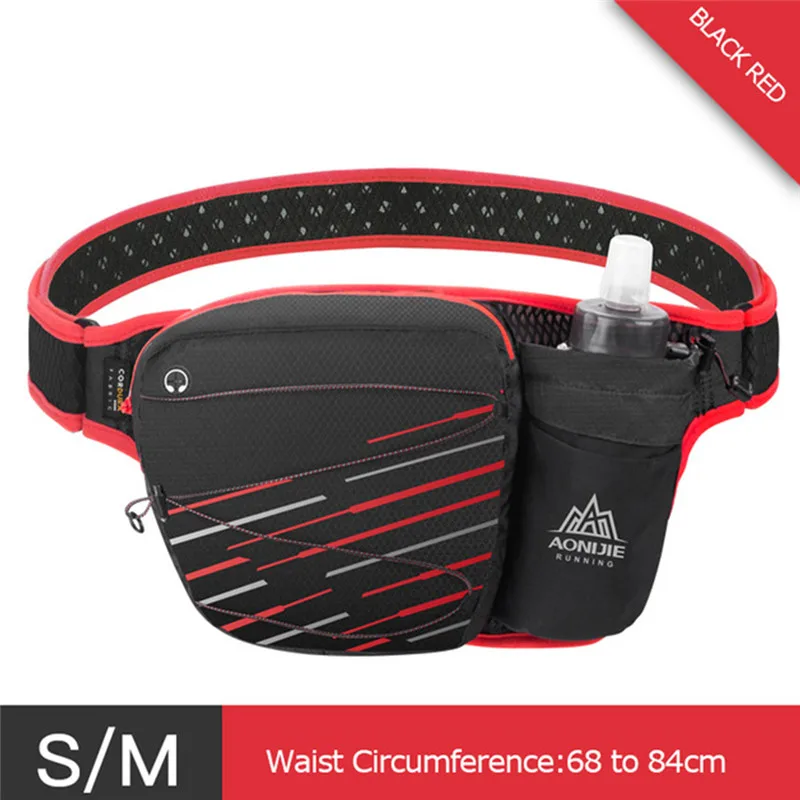 Red S M W949 Aonijie марафон для бега на велосипеде гидратационный пояс поясная сумка чехол держатель для сотового телефона+ 1*500 мл бутылка для воды - Цвет: Red S M