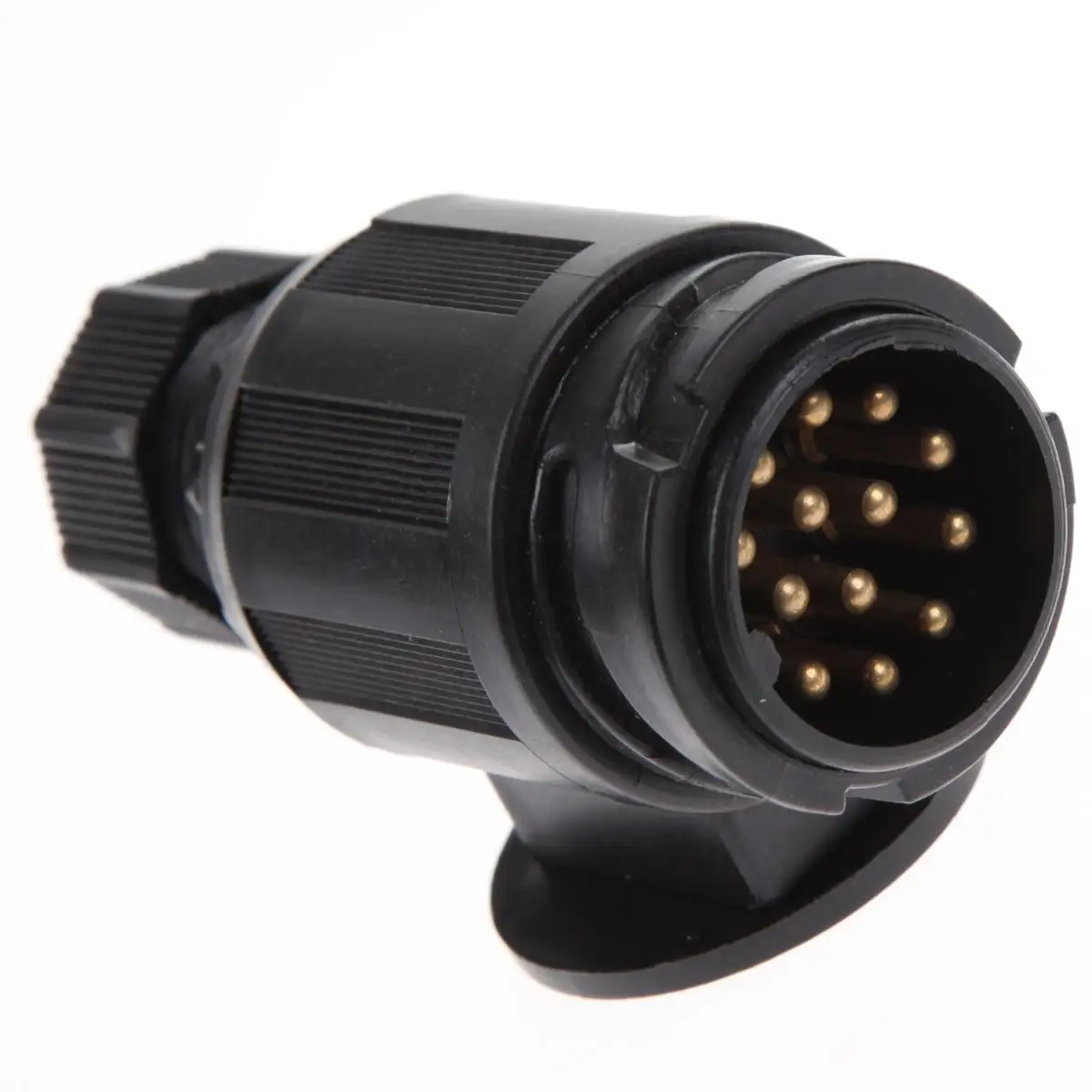 Practical 13-Pin Trailer Socket Black European-style Electrical Plug Sockets Camping RV Caravan Car Styling trailer socket trailer plug socket Trailer Socket