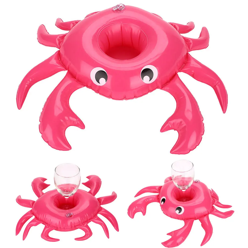 Держатель для напитков краб летняя игрушка гавайская плавающая роза красный