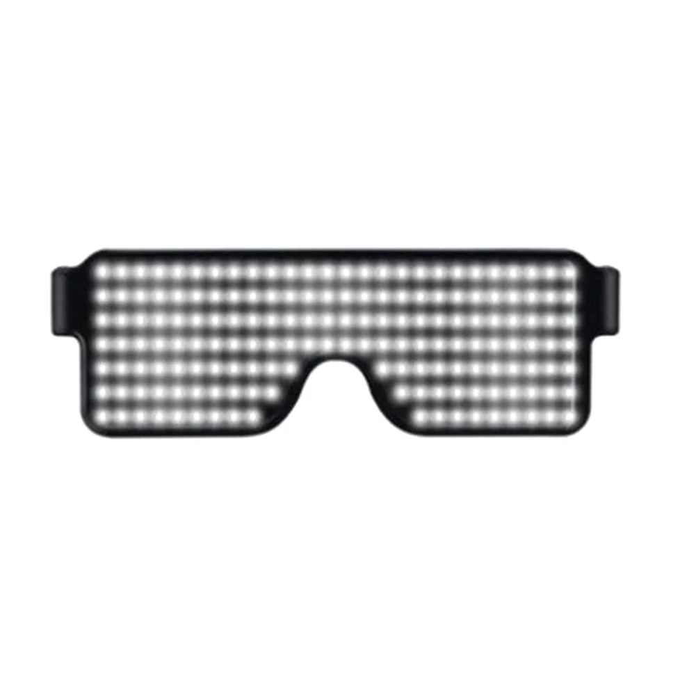 Newly 1 Pcs LED Glasses Light up Flashing Sunglasses Eyewear Nightclub Party 8 Patterns FIF66 - Цвет: white