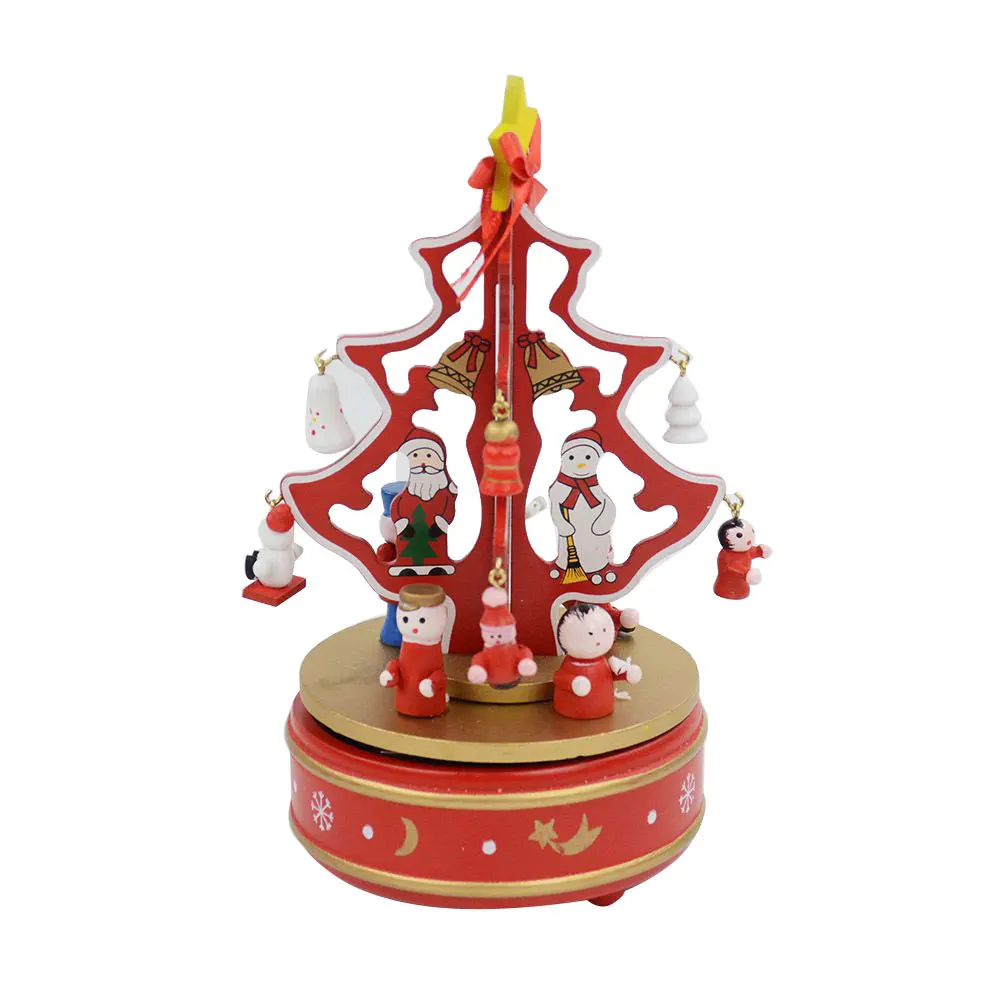 

Music Box Christmas Tree Wood Handmade Decoration Gift