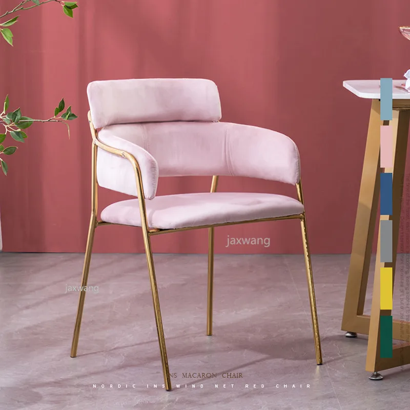 

Trendy Golden Iron Metal Velvet Royals Dining Chair Coffee Living Room Chair Garden Princess Prince Customized Armchair Chairs
