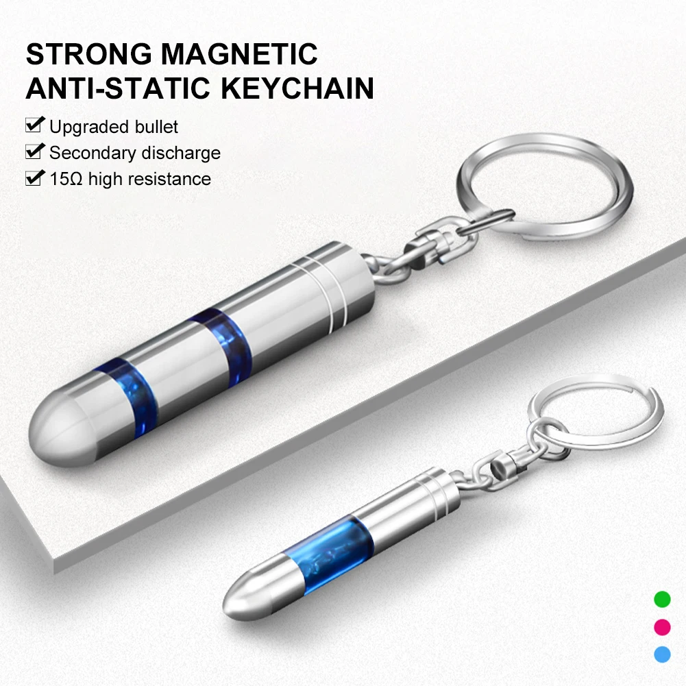 1PC New Anti-Static Keychain Car Vehicle Antistatic Bar Secondary Discharge Eliminator Discharger Winter Supplies |