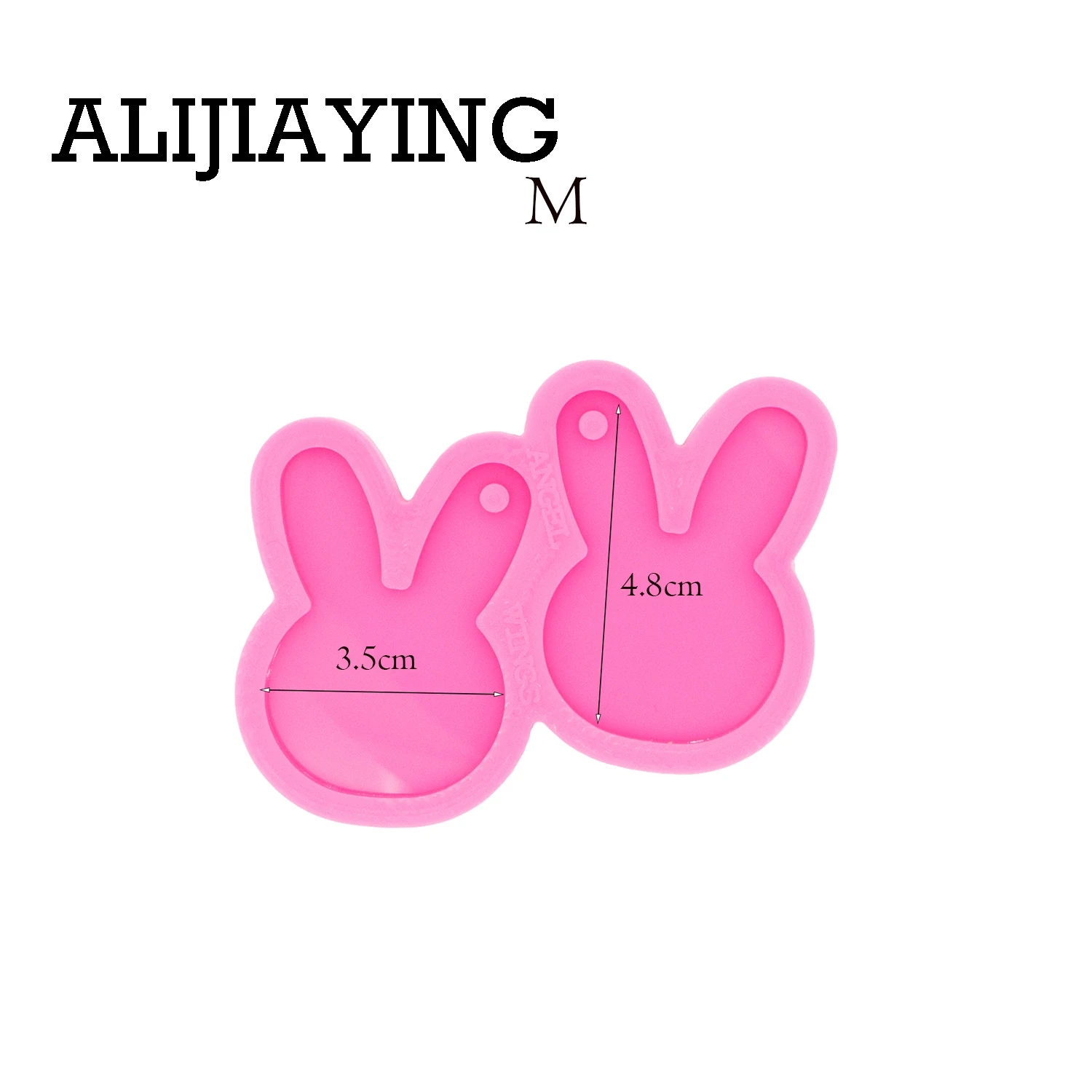 DY0409 Glossy Rabbit Earrings Silicone Mold Resin Pendant Mould for Epoxy Jewelry Making DIY Bunny Crafts silicone mold