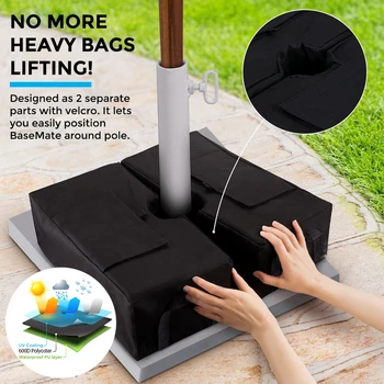 

Outdoor Patio Umbrella Base Weight Bag Weatherproof Parasol Umbrella Heavy Duty Sand Bags Stand Base for Home Hotel Use