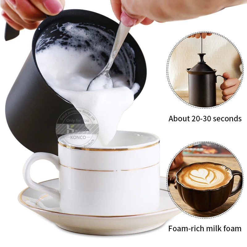 Handheld Milk Frother Portable and Powerful Foam Maker for Make Cappuccinos, Lattes, Bulletproof and Keto Coffee Handhel Handheld Milk Frother Portable and Powerful Foam Maker for Make Cappuccinos, Lattes, Bulletproof and Keto Coffee Handhel