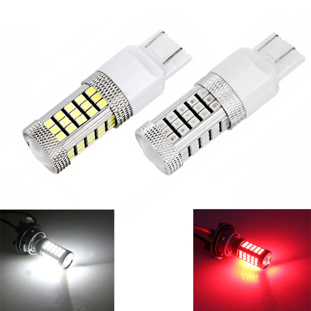 Автомобильная лампа T20 7443 W21/5 Вт W3x16q 2835 66SMD 12 В светодиодный задний фонарь
