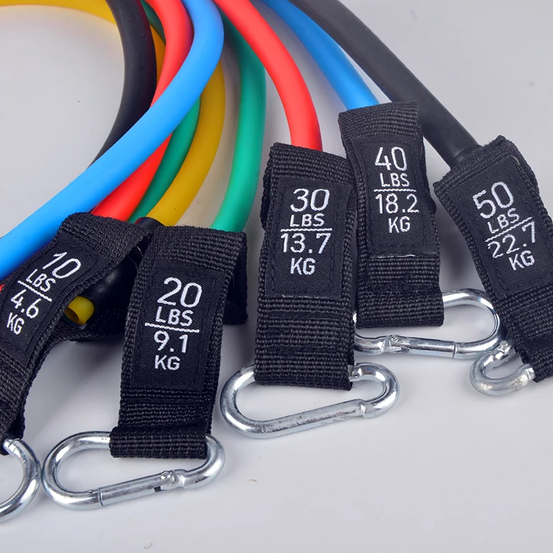 12PCS Resistance Bands Set Bodybuilding Home Gym Equipment Professional Training Weight Fitness