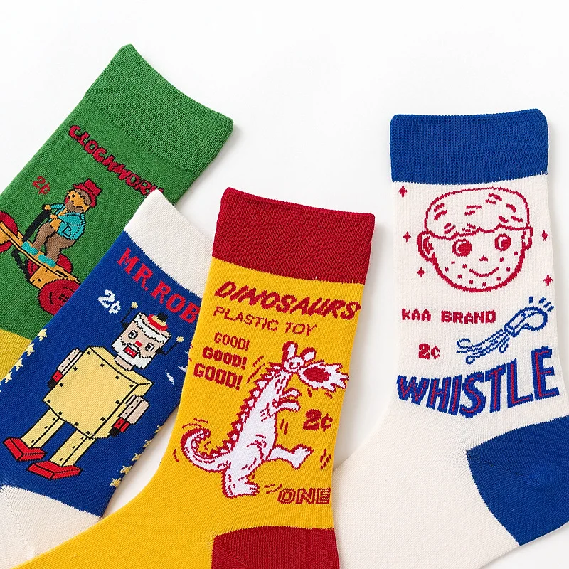 SP& CITY/женские хлопковые короткие носки с забавными персонажами из мультфильмов, унисекс, цветные носки с рисунками животных и буквами, японский робот, хипстерские спортивные носки для девочек