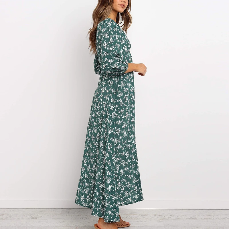 Retro Series Puffy Sleeve High Waist Dress main image 1
