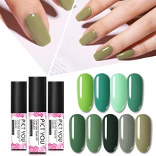 PICT YOU 5 мл зеленая серия Цветной Гель-лак замачиваемый УФ-Гель-лак Одноцветный пружинный Гель-лак для нейл-арта beauty Nails