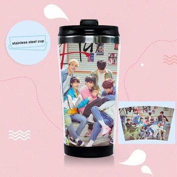 

KPOP Stray Kids Curve Cup With Water Stainless Steel Double Dropshipping