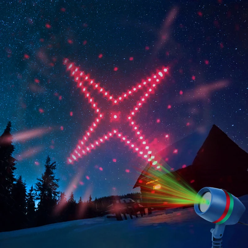 Открытый Рождественский лазерный проектор звезды Душ светильник s Открытый водонепроницаемый IP65 украшение сада Снежинка лазерный проектор светильник