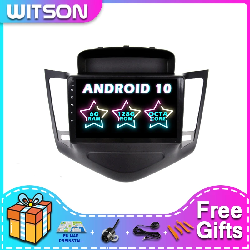 DVD-плеер WITSON на Android 10 с большим экраном 2 Din для 2008-2011 CRUZE 4RAM 64ROM | Автомобили и