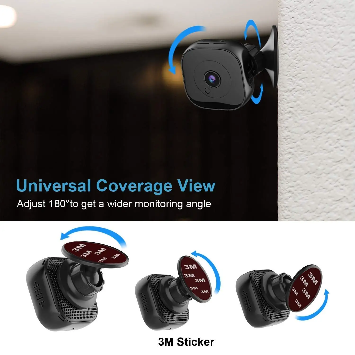Мини-камера 1080P с детектором движения, видеокамера для внутренней/наружной безопасности Няня Cam-Wifi Пульт дистанционного управления для телефона Smart Camere