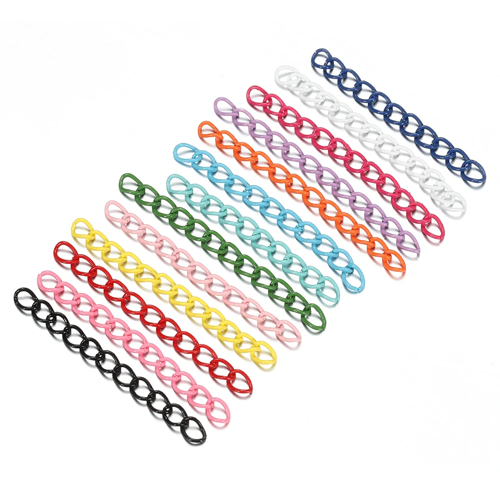 30 Pz/Lotto 4.5Cm Multicolor Extension Tail Chain Bulk Collana Bracciale Extension Chains Extender Per Gioielli Fai Da Te Che Fanno Forniture