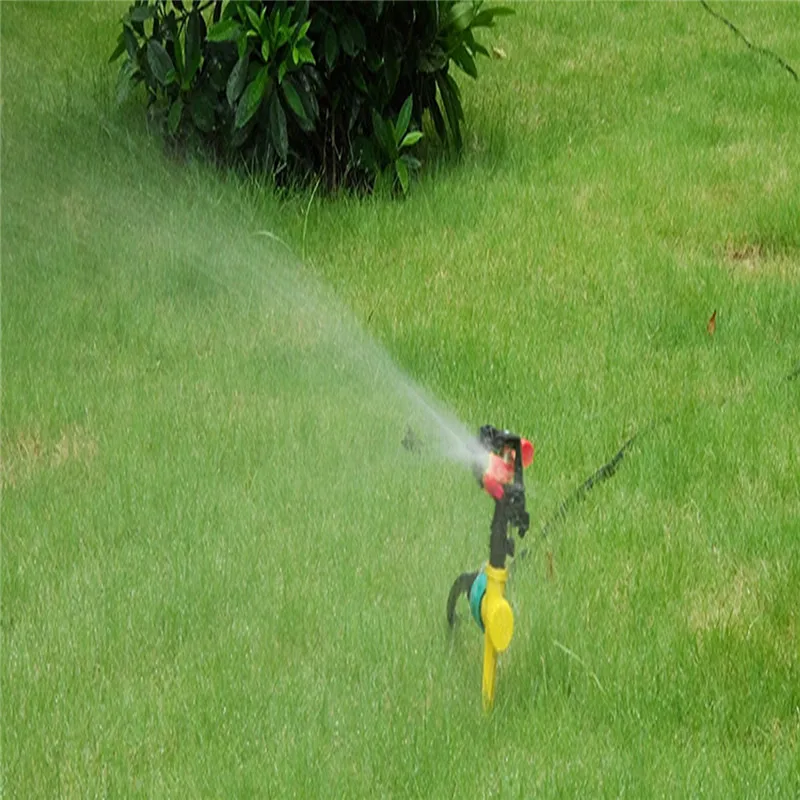 Water Grass Sprinkler 1/2" Irrigation Impact Ajustable Sprayer Garden Lawn Garden Courtyard Flower Shrub Trees Irrigating