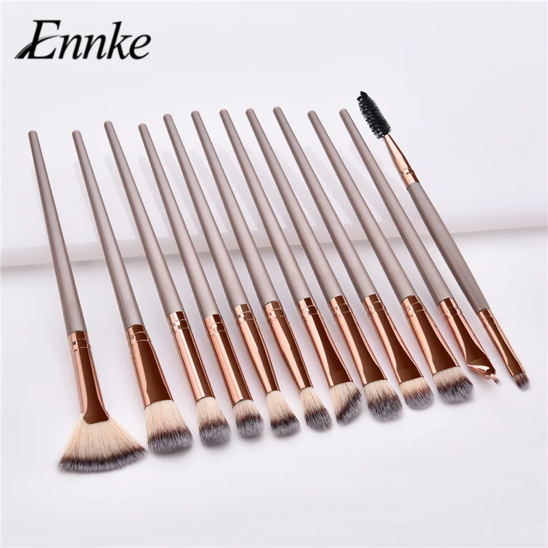 

ENNKE 3 Colors Luxury Style Eye Beauty Makeup Brushes 12 Pcs/Set Concealer Eyelash Eyeliner Eye Shadow Cosmetic Tools