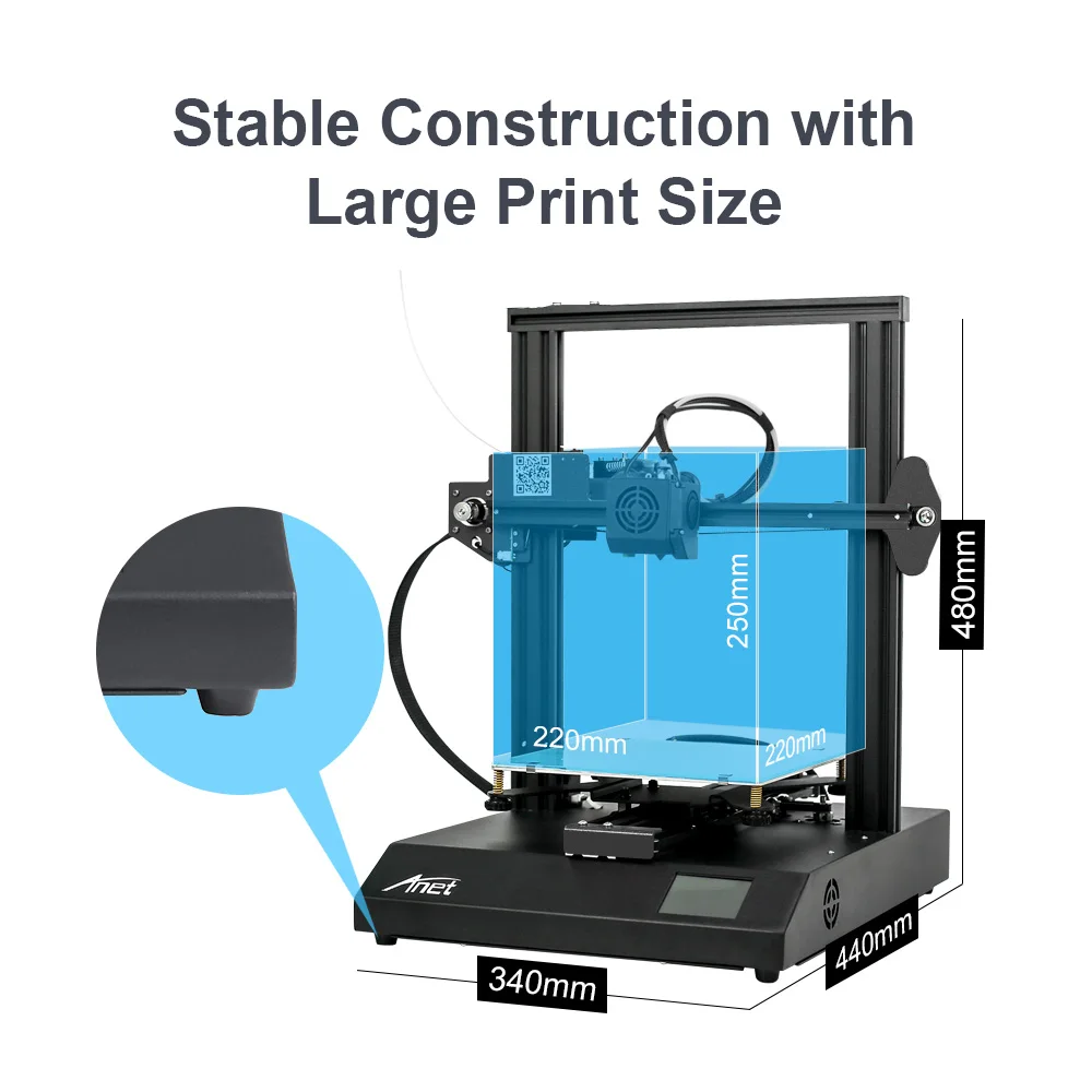 3D принтер Anet ET4 Pro с открытым исходным кодом Reprap Prusa i3 автоматическим