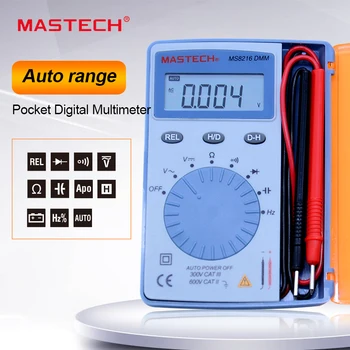 

MASTECH Pocket Digital Multimeter data hold 4000 Counts Autoranging LCD AC/DC Voltage DMM Tester Detector with Diode MS8216