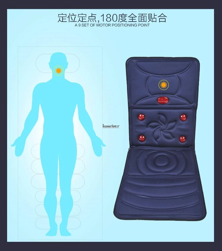 Многофункциональный Электрический нагревательный массажер для тела, массажный матрас для всего тела, подушка для талии, массажер для шеи