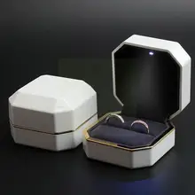 

High-quality Flannel Pendant Ring Jewelry Box Led Jewelry Box For Marriage Proposals Valentine's Day Gift Box H3l0