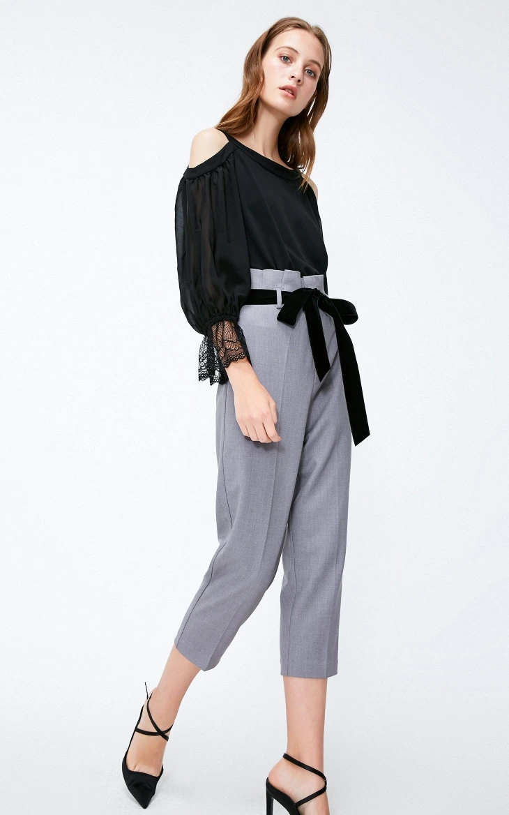 Vero Moda женские плиссированные брюки с высокой посадкой на шнуровке | 31916J501