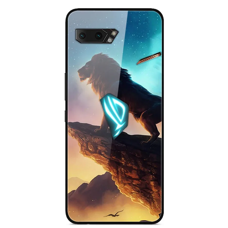 Для Asus ROG Phone II ZS660KL чехол 6,59 ''стеклянная жесткая задняя крышка для ROG Phone 2 ZS660KL чехол для телефона s бампер игровой телефон 2
