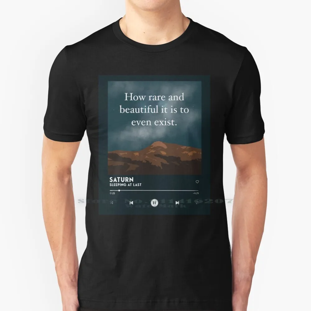 Saturn By Sleeping At Last T Shirt Cotton 6Xl Saturn Sleepingatlast Sleeping At Last Spotify Music Texts Album Sun Moon
