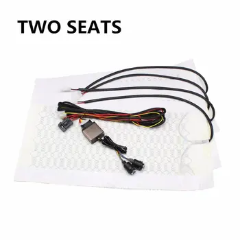 

Universal Carbon Fiber Seat Heating Pad Car Heater Six-speed Knob Dual Control Switch Heated Seat Cover