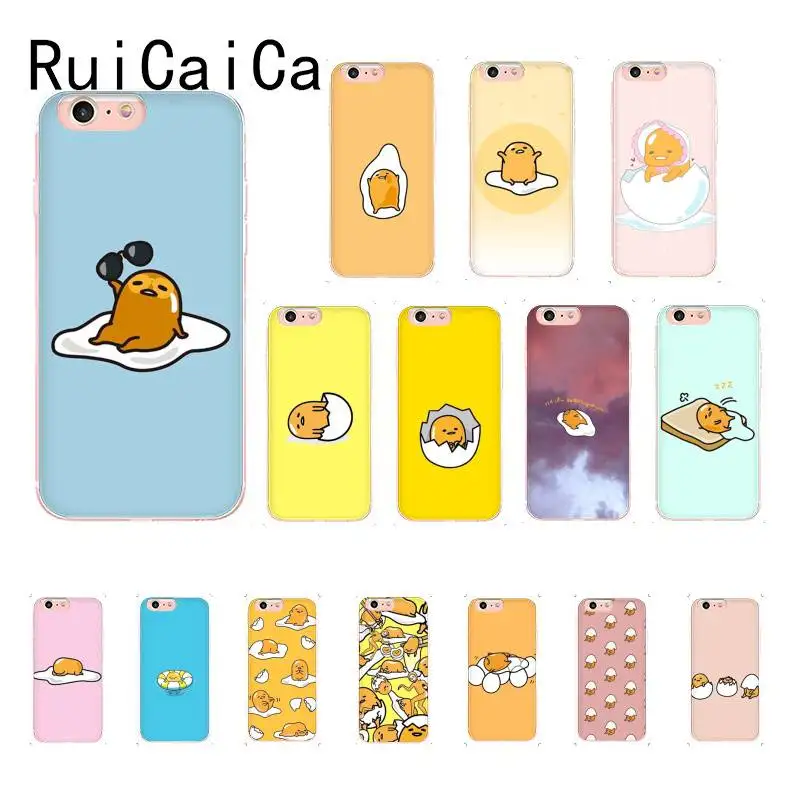

RuiCaiCa cute lovely gudetama lazy egg Luxury Unique Phone Cover For iPhone 8 7 6 6S Plus X XS MAX 5 5S SE XR 11 11pro 11promax