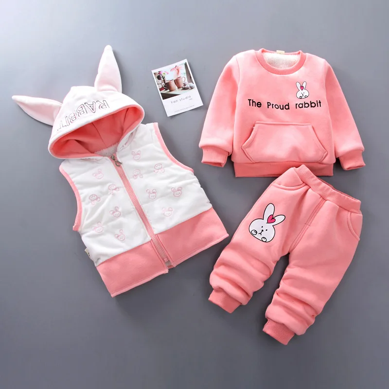

Infant Childrenswear Baby Winter Brushed And Thick 4 Western Style Girls 0 Hoodie Suit 2 Men's Small CHILDREN'S 1-3 a Year of Ag