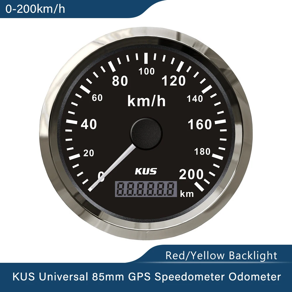 Kaufe Universal 85mm GPS Tacho Digital Gauge 30 60 120 200 KMH  Kilometerzähler Für Marine Boot Auto ATV Mit GPS Antenne Rot