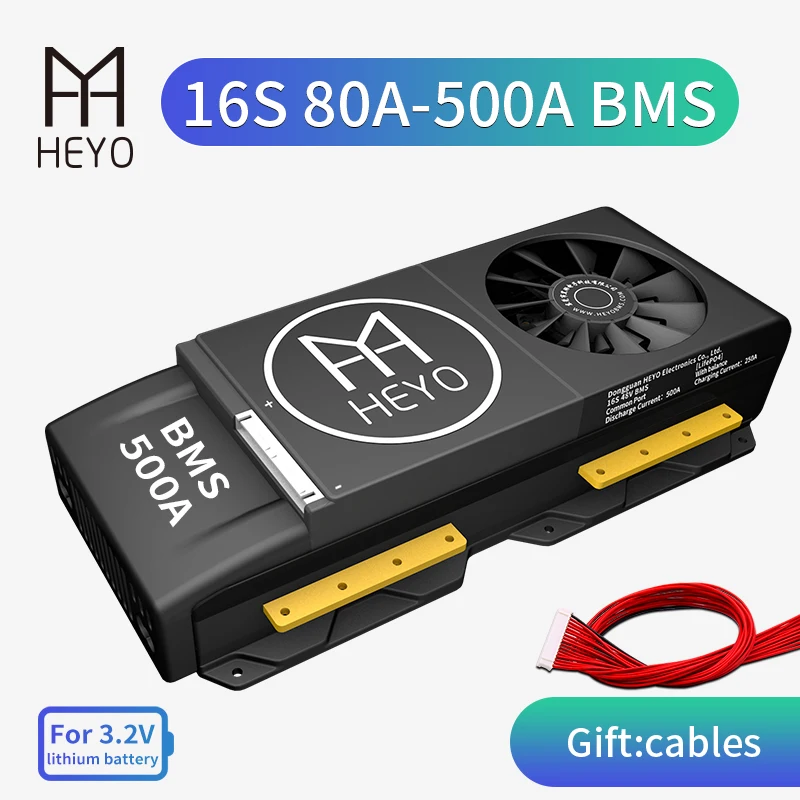 HEYO 18650 3 2 V LiFePO4 16S 48V 80A 100A 120A 150A 200A 300A 400A 500A BMS батарея Управление Системы 250A