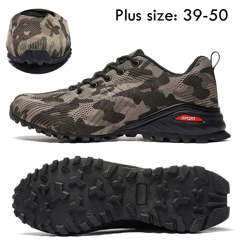 Big Size 39-50 Men Summer Breathable Sports Walking Footwear Lightweight Outdoor Tennis Sneakers Anti-Skid Road Running Shoes | Спорт и