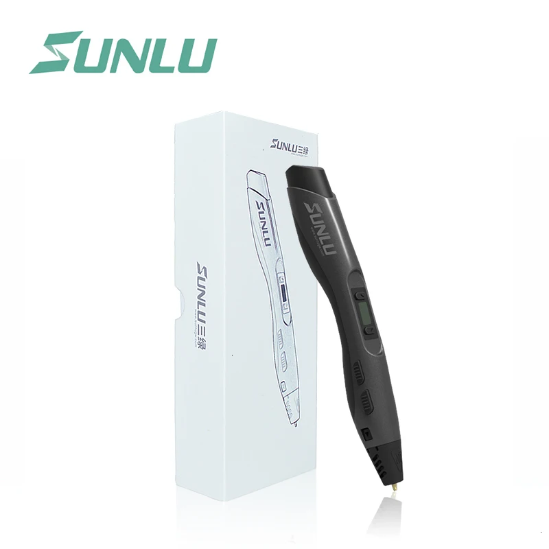 SUNLU 3D печать Ручка Поддержка ABS PCL PLA Filamant 1,75 мм заправки USB кабель Лучший подарок на день рождения для взрослых и детей черный цвет