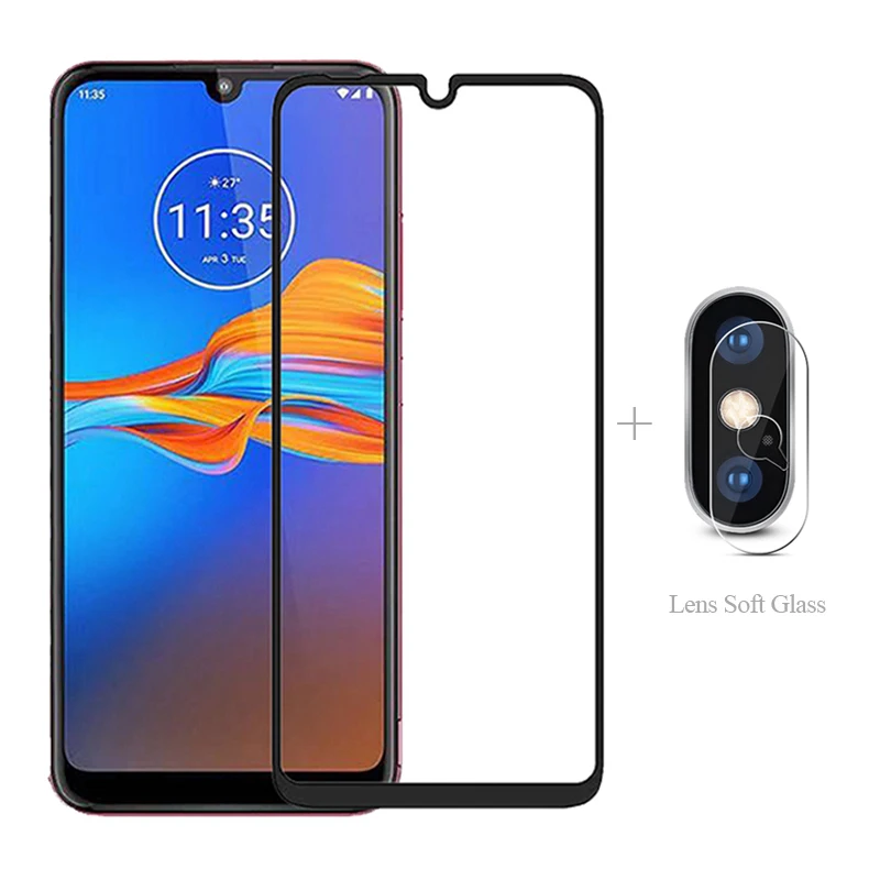 Закаленное стекло с полным покрытием и защитная пленка для камеры Motorola Moto G8 Power Lite