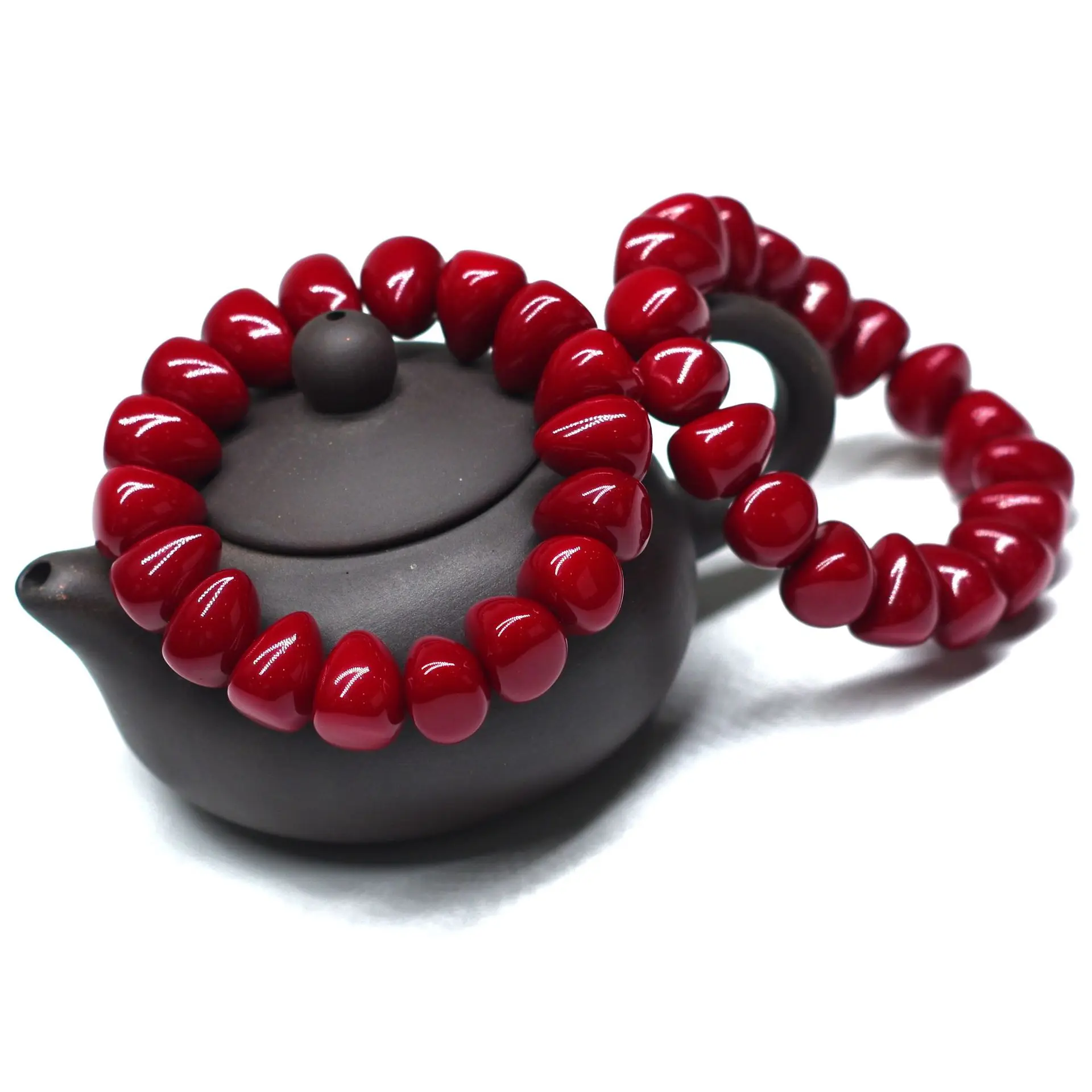 

Manufacturers Direct Selling New Style Synthesis Red Coral Conformal Bracelets Amber Beeswax Bracelets Men And Women-Fashion Bra