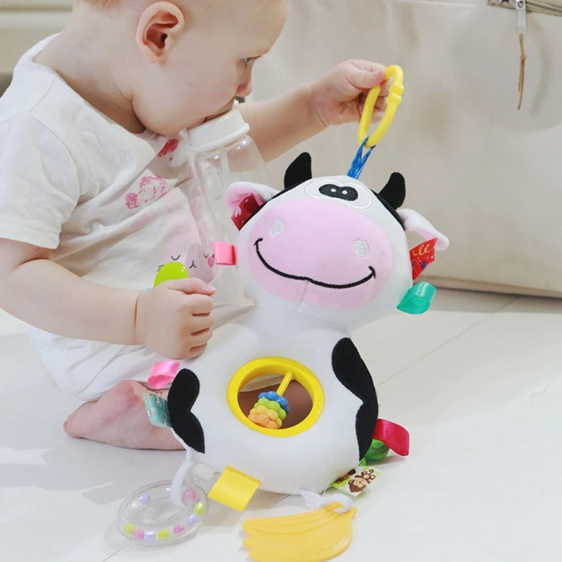 Ideal  Baby Toys Mobile Plush Cartoon Bed Rattles Bell Toy Baby Crib Stroller Hanging Teethers Toys for ba