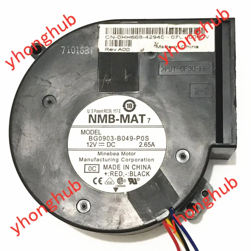 NMB MAT BG0903 B049 P0S X8934 PE850 DC 24V 0.57A 4 проводной Сервер вентилятор охлаждения|blower fan|server fandc